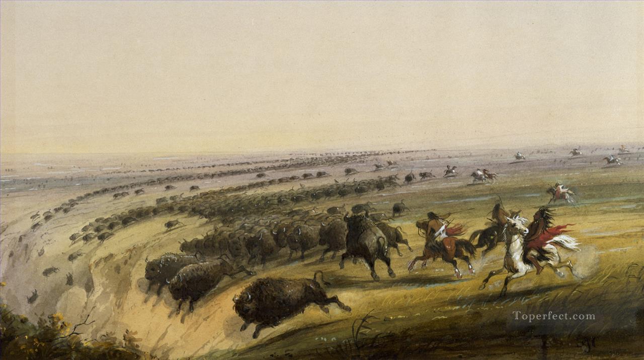 alfred jacob miller cazando búfalos walters Pintura al óleo